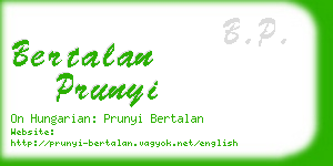bertalan prunyi business card